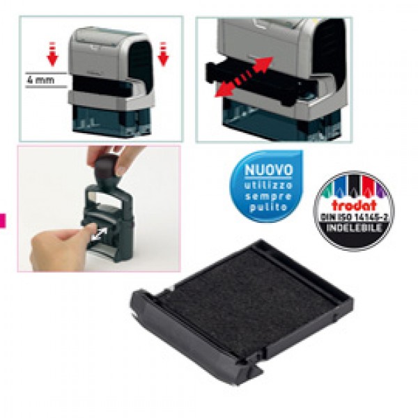 Tampone di ricambio 6/9440 - nero - Trodat - conf. 2 pezzi Tampone di ricambio 6/9440 - nero - Trodat - conf. 2 pezzi