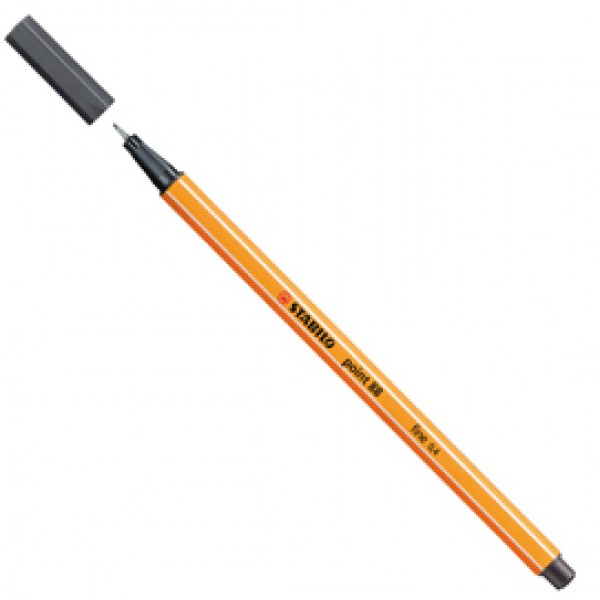 Fineliner Point 88 - tratto 0,4 mm - grigio nerastro 97 - Stabilo Fineliner Point 88 - tratto 0,4 mm - grigio nerastro 97 - Stabilo