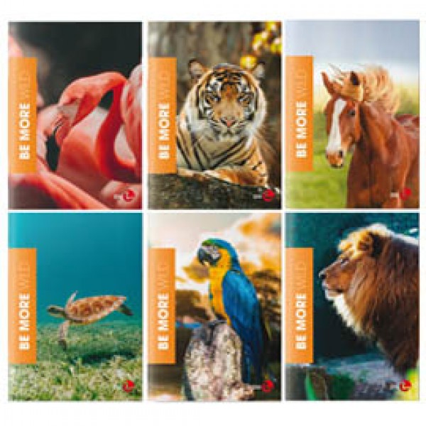 Maxiquaderno A4 36fg+2 100gr 5mm c/margine Wild Be More 2023 BM Maxiquaderno A4 36fg+2 100gr 5mm c/margine Wild Be More 2023 BM