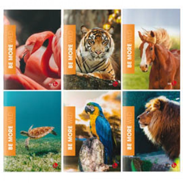 Maxiquaderno A4 36fg+2 100gr 4mm c/margine Wild Be More 2023 BM Maxiquaderno A4 36fg+2 100gr 4mm c/margine Wild Be More 2023 BM