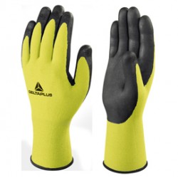 Guanti di precisione Apollonit VV734 - poliammide - palmo in schiuma di nitrile - taglia 10 - giallo fluo/nero - Deltaplus