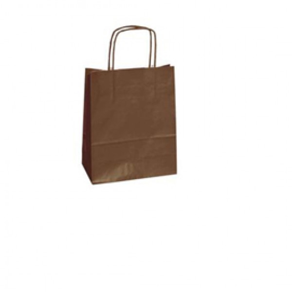 Shopper Twisted - maniglie cordino - 36 x 12 x 41 cm - carta kraft - marrone - Mainetti Bags - conf. 25 pezzi Shopper Twisted - maniglie cordino - 36 x 12 x 41 cm - carta kraft - marrone - Mainetti Bags - conf. 25 pezzi