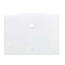 Busta a tasca con chiusura in velcro - PPL - 24x32 cm - trasparente - Exacompta