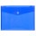 Busta a tasca con chiusura in velcro - PPL - 24x32 cm - blu/trasparente - Exacompta