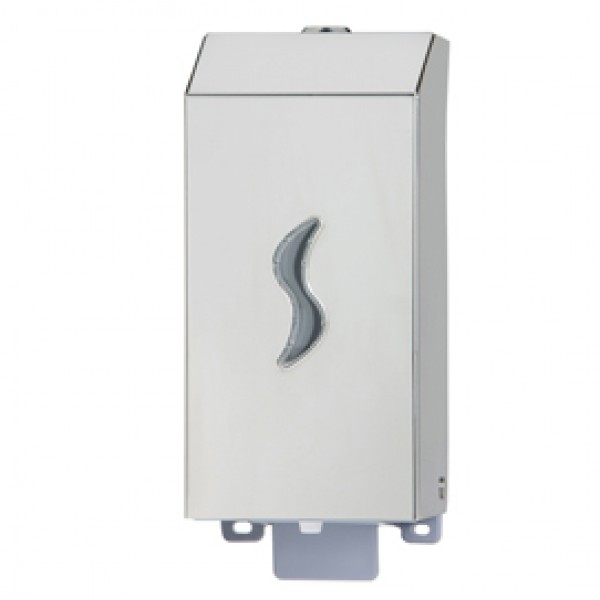 Dispenser per sapone liquido - 9,5x10,5x22,5 cm - capacità 0,5 L - acciaio inox - Medial International