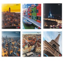 Maxiquaderno A4 40fg+2 80gr 1 rigo c/margine Città 2023 BM