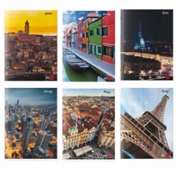 Maxiquaderno A4 40fg+2 80gr 1 rigo Città 2023 BM