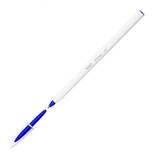 Penna a sfera Cristal Up con cappuccio  - punta media 1,2mm  - blu - Bic - conf. 20 pezzi