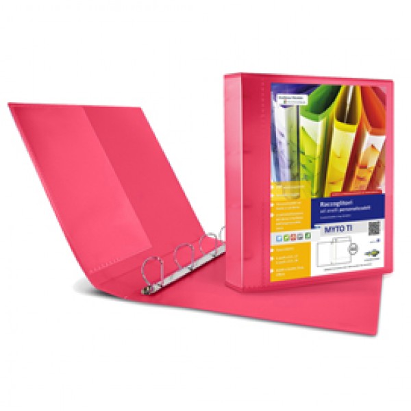 Raccoglitore personalizzabile Myto TI - 4 anelli a D 17 mm - dorso 2,5 cm - 22x30 cm - rosso - Sei Rota Raccoglitore personalizzabile Myto TI - 4 anelli a D 17 mm - dorso 2,5 cm - 22x30 cm - rosso - Sei Rota