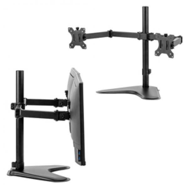 Braccio porta monitor Doppio Freestanding - Fellowes Braccio porta monitor Doppio Freestanding - Fellowes