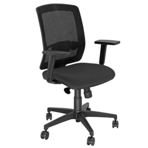 Poltrona semidirezionale Molly MLA - con braccioli regolabili - nero - Unisit Poltrona semidirezionale Molly MLA - con braccioli regolabili - nero - Unisit