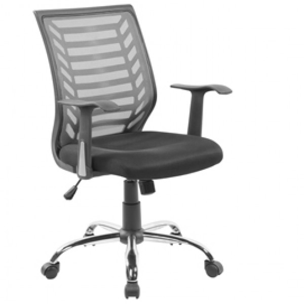 Seduta operativa Miami - con braccioli - schienale in rete grigia/seduta nero - Serena Group Seduta operativa Miami - con braccioli - schienale in rete grigia/seduta nero - Serena Group