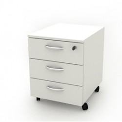 Cassettiera Rainbow - 3 cassetti - con ruote - 41 x 50 x 52,2 cm - bianco - Artexport