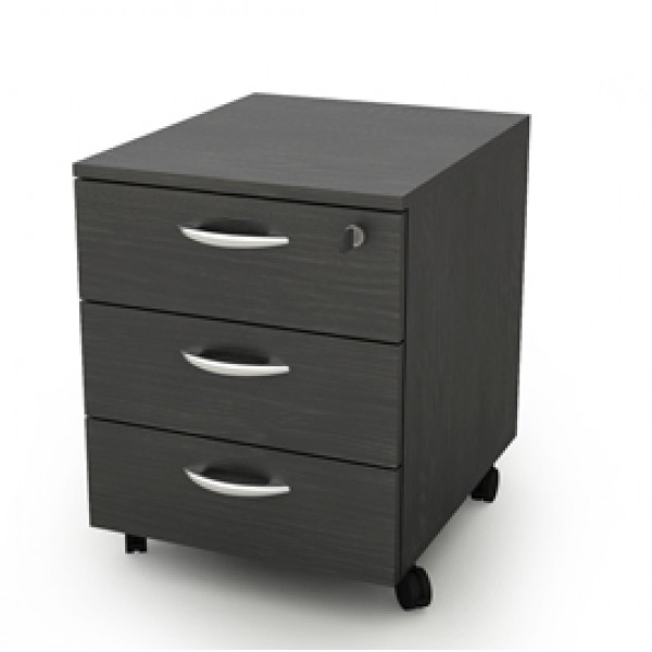 Cassettiera Rainbow - 3 cassetti - con ruote - 41 x 50 x 52,2 cm - nero venato - Artexport Cassettiera Rainbow - 3 cassetti - con ruote - 41 x 50 x 52,2 cm - nero venato - Artexport