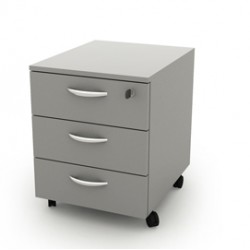 Cassettiera Rainbow - 3 cassetti - con ruote - 41 x 50 x 52,2 cm - grigio - Artexport