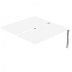 Postazione doppia aggiuntiva per scrivanie Agorà - 160x168x72,5 cm - bianco - Artexport