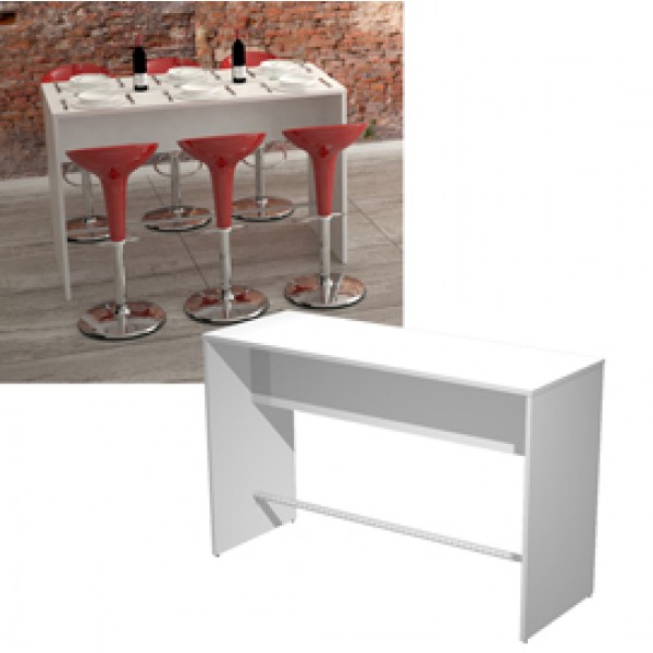 Tavolo alto Ristoro - 160 x 70 x 105 cm - bianco - Artexport