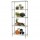 Kit scaffale Archimede Outdoor - 5 ripiani - 36 x 90 x 177 cm - acciaio zincato - cromato - Serena Group