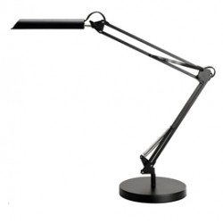 Lampada da tavolo Swingo - a led - con base e morsetto - 44 x 34,5 x 13,5 cm - 11 W - nero - Unilux
