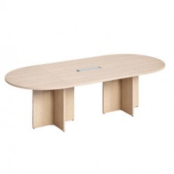 Tavolo riunione Agorà Direction - ovale - 260x120x73 cm - rovere - Artexport