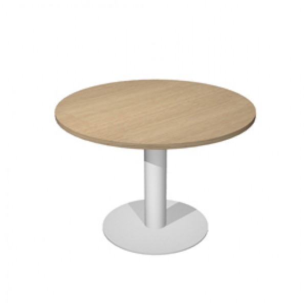 Tavolo riunione Agorà Direction - tondo - Ø 100 cm - altezza 73 cm - gamba metallo - rovere - Artexport