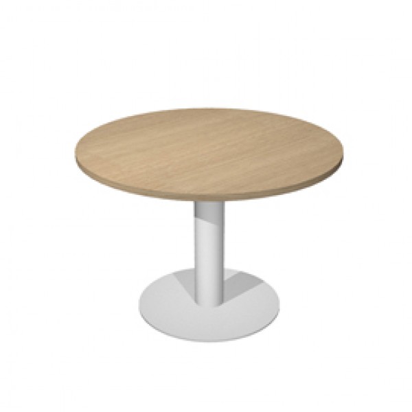 Tavolo riunione Agorà Direction - tondo - Ø 120 cm - altezza 73 cm - gamba metallo - rovere - Artexport