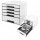 Cassettiera Drawer Cabinet Cube 5 - 28,7x27x36,3 cm - bianco - Leitz