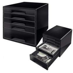 Cassettiera Drawer Cabinet Cube 5 - nero - Leitz