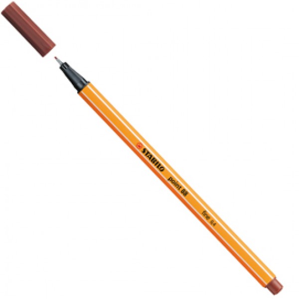Fineliner Point 88 - tratto 0,4 mm - terra di siena bruciata 75 - Stabilo Fineliner Point 88 - tratto 0,4 mm - terra di siena bruciata 75 - Stabilo