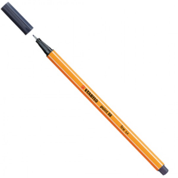 Fineliner Point 88 - tratto 0,4 mm - grigio payne 98 - Stabilo Fineliner Point 88 - tratto 0,4 mm - grigio payne 98 - Stabilo