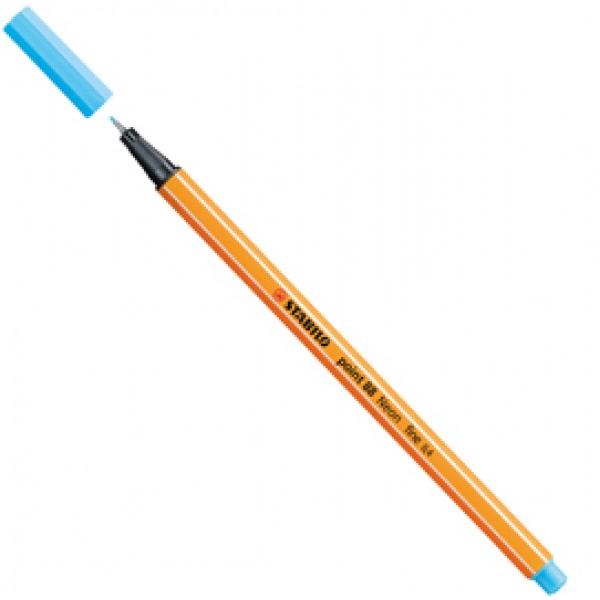 Fineliner Point 88 - tratto 0,4 mm - azzurro neon 031 - Stabilo Fineliner Point 88 - tratto 0,4 mm - azzurro neon 031 - Stabilo