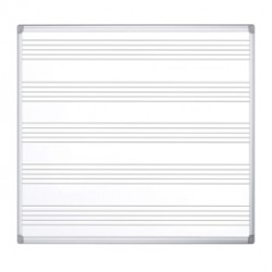 Lavagna magnetica Maya Musica - pentagramma musicale - 120x120 cm - Bi-Office