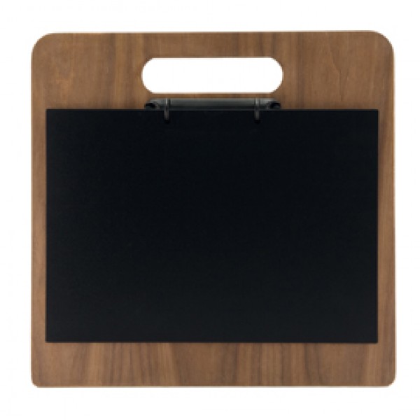 Portamenù a tagliere con anelli Chopping Board - legno di noce - 32x24 cm - Securit Portamenù a tagliere con anelli Chopping Board - legno di noce - 32x24 cm - Securit