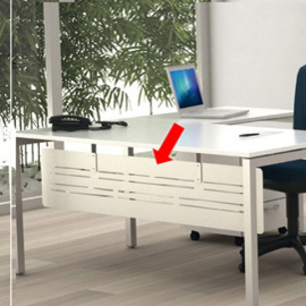 Controventatura metallica Easy Plus - per scrivania L180 cm - 168x30 cm - bianco - Artexport