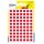 Etichetta adesiva tonda PSA - permanente - ø 8 mm - rosso - Avery - blister 420 etichette