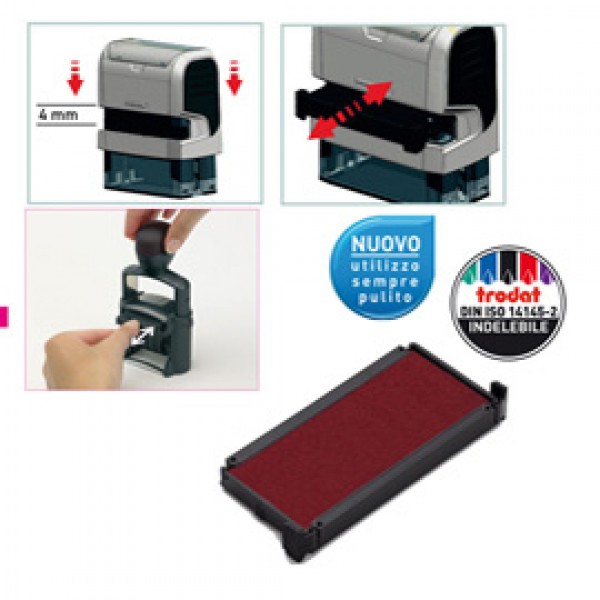 Tampone di ricambio 6/4913 - rosso - Trodat - conf. 3 pezzi Tampone di ricambio 6/4913 - rosso - Trodat - conf. 3 pezzi
