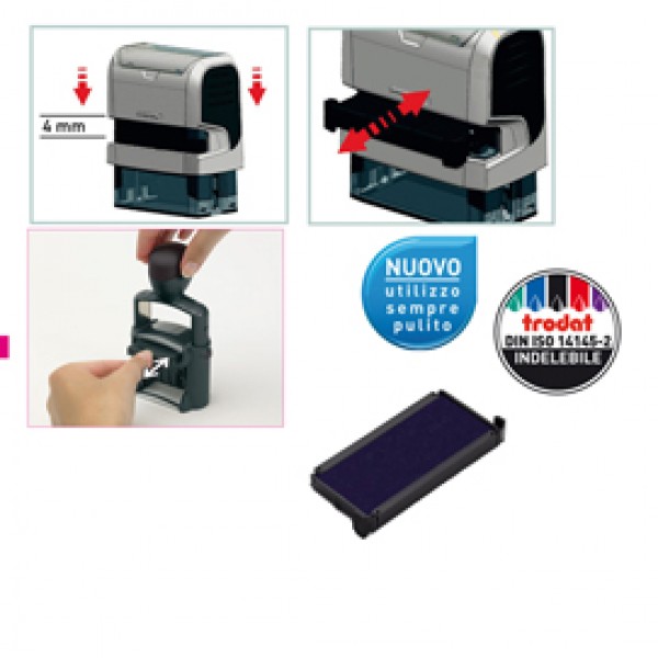 Tampone di ricambio 6/4915 - blu - Trodat - conf. 3 pezzi Tampone di ricambio 6/4915 - blu - Trodat - conf. 3 pezzi