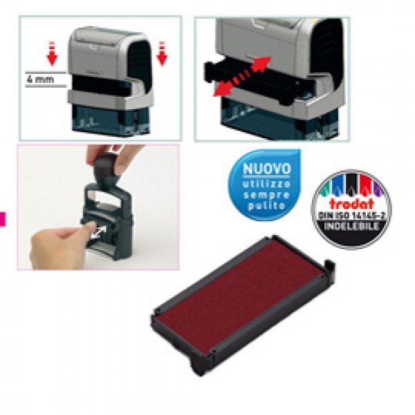 Tampone di ricambio 6/4915 - rosso - Trodat - conf. 3 pezzi Tampone di ricambio 6/4915 - rosso - Trodat - conf. 3 pezzi