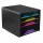 Cassettiera Smoove - 36x28,8x27 cm - 5 cassetti misti - nero/multicolore - Cep