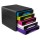 Cassettiera Smoove - 36x28,8x27 cm - 5 cassetti standard - nero/multicolore - Cep