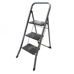 Scaletta Dalì - 3 gradini - acciaio verniciato - grigio - Marchetti