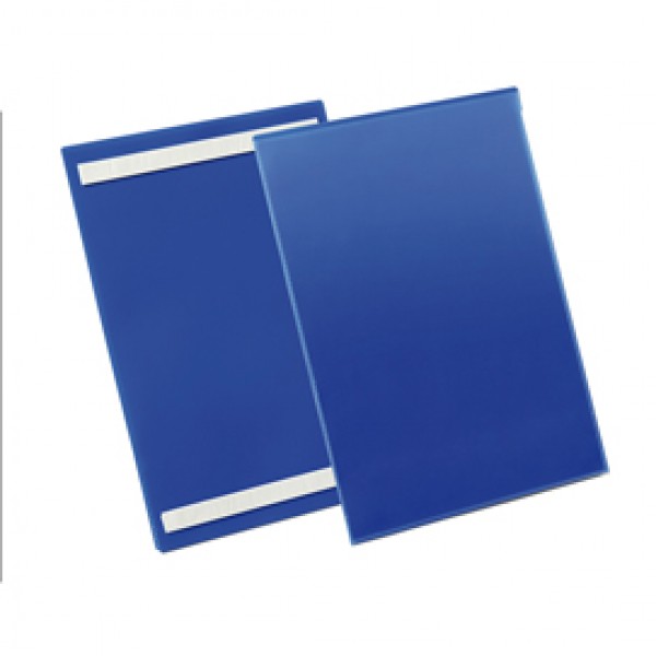 Buste identificative - con bande adesive - A4 verticale - blu - Durable - conf. 50 pezzi Buste identificative - con bande adesive - A4 verticale - blu - Durable - conf. 50 pezzi