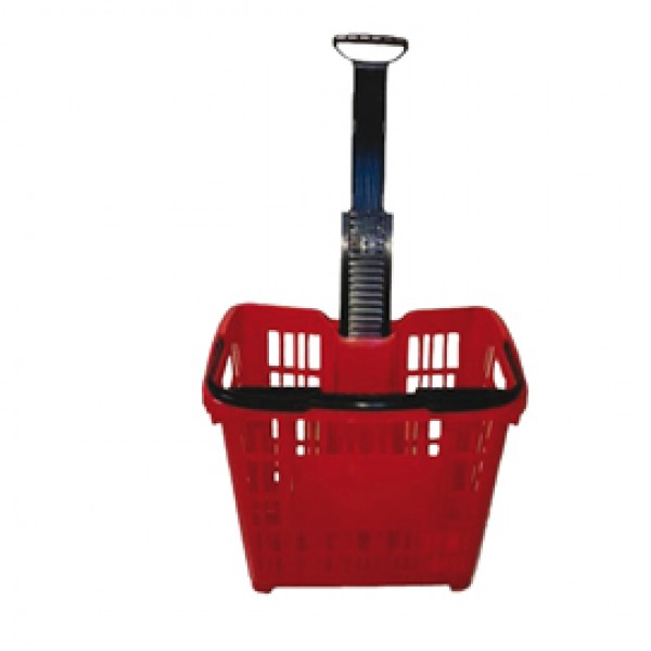 Cesto trolley - antiurto - 49,5 x 36,5 x 46 cm - 30 L - rosso - Printex Cesto trolley - antiurto - 49,5 x 36,5 x 46 cm - 30 L - rosso - Printex