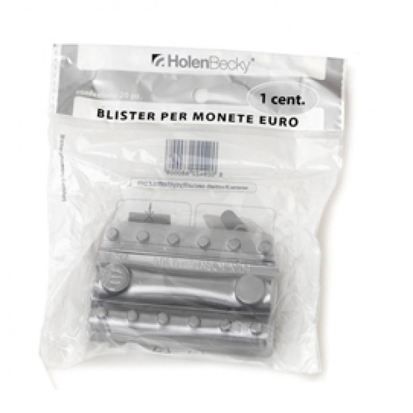 Portamonete - PVC - 1 cent - trasparente - HolenBecky - blister 20 pezzi