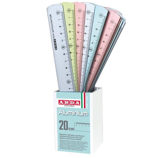 Righelli Frost Color - 20cm - colori assortiti - Arda - barattolo 24 pezzi Righelli Frost Color - 20cm - colori assortiti - Arda - barattolo 24 pezzi