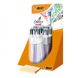 Penna 4 colori Shine - colori assortiti - Bic - expo 20 pezzi