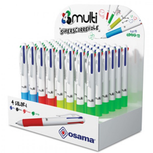 Penna Multisfera - 4 colori - Osama - display 48 pezzi