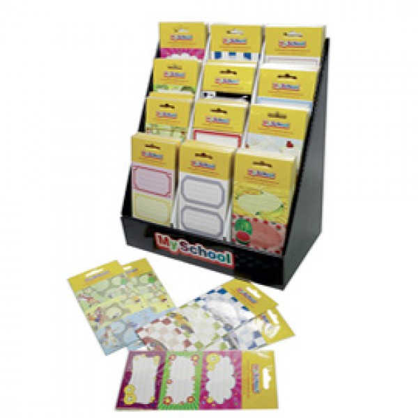 Etichetta MySchool - fantasie assortite - RiPlast - expo 240 buste (6 et/cad)