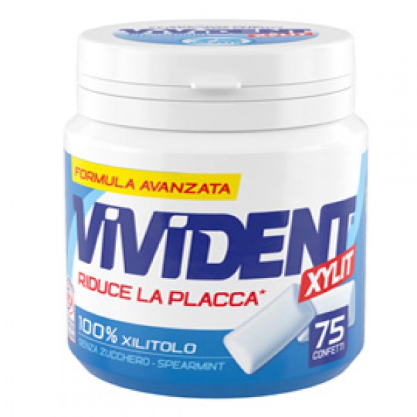 Barattolo Vivident Xylit Upgrade - conf. 75 pezzi Barattolo Vivident Xylit Upgrade - conf. 75 pezzi