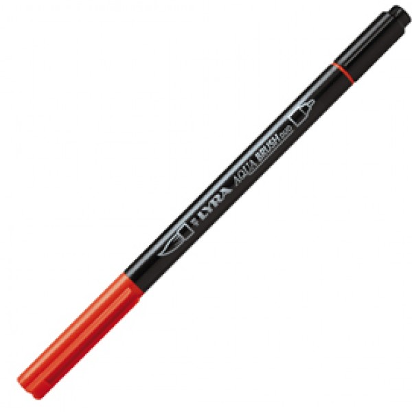 Pennarello Aqua Brush Duo - punte 2/4 mm - rosso geranio chiaro - Lyra